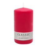 Stumpenkerze aus Paraffin, Karminrot, WENZEL, 100/60 mm, Brenndauer ca. 29h, selbstverlöschend