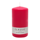 Stumpenkerze aus Paraffin, Karminrot, WENZEL, 100/60 mm, Brenndauer ca. 29h, selbstverlöschend