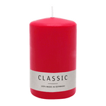 Stumpenkerze aus Paraffin, Karminrot, WENZEL, 100/70 mm, Brenndauer ca. 34h, selbstverlöschend