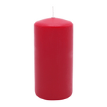 Stumpenkerze aus Paraffin, Karminrot, WENZEL, 150/70 mm, Brenndauer ca. 56h, selbstverlöschend