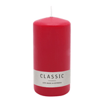 Stumpenkerze aus Paraffin, Karminrot, WENZEL, 150/70 mm, Brenndauer ca. 56h, selbstverlöschend