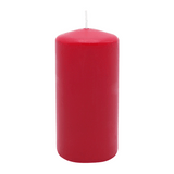 Stumpenkerze aus Paraffin, Karminrot, WENZEL, 150/70 mm, Brenndauer ca. 56h, selbstverlöschend