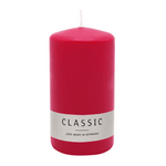 Stumpenkerze aus Paraffin, Karminrot, WENZEL, 150/80 mm, Brenndauer ca. 73h, selbstverlöschend