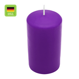 Stumpenkerze aus Paraffin, Lila, WENZEL, 100/60 mm, Brenndauer ca. 29h, selbstverlöschend