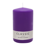 Stumpenkerze aus Paraffin, Lila, WENZEL, 100/70 mm, Brenndauer ca. 34h, selbstverlöschend