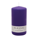 Stumpenkerze aus Paraffin, Lila, WENZEL, 130/70 mm, Brenndauer ca. 47h, selbstverlöschend