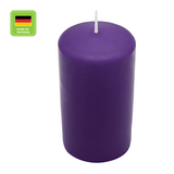 Stumpenkerze aus Paraffin, Lila, WENZEL, 150/70 mm, Brenndauer ca. 56h, selbstverlöschend