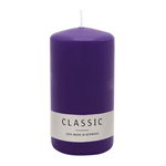 Stumpenkerze aus Paraffin, Lila, WENZEL, 150/80 mm, Brenndauer ca. 73h, selbstverlöschend