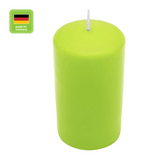 Stumpenkerze aus Paraffin, Limone, WENZEL, 100/60 mm, Brenndauer ca. 29h, selbstverlöschend