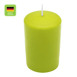Stumpenkerze aus Paraffin, Limone, WENZEL, 100/70 mm, Brenndauer ca. 34h, selbstverlöschend