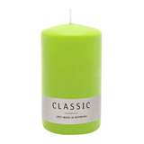 Stumpenkerze aus Paraffin, Limone, WENZEL, 120/80 mm, Brenndauer ca. 56h, selbstverlöschend