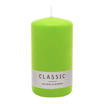 Stumpenkerze aus Paraffin, Limone, WENZEL, 130/70 mm, Brenndauer ca. 47h, selbstverlöschend