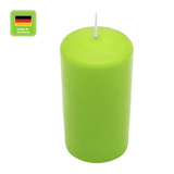 Stumpenkerze aus Paraffin, Limone, WENZEL, 130/70 mm, Brenndauer ca. 47h, selbstverlöschend