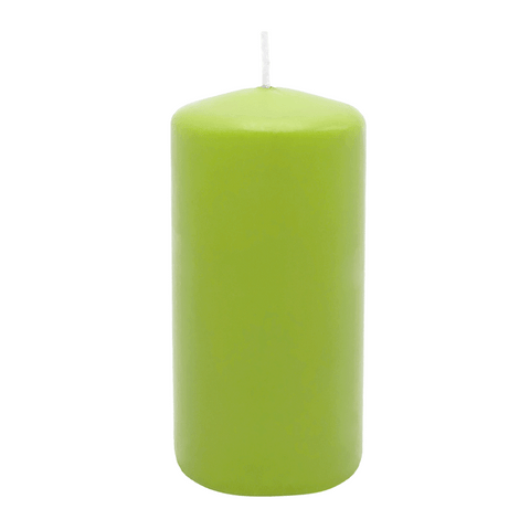 Stumpenkerze aus Paraffin, Limone, WENZEL, 150/70 mm, Brenndauer ca. 56h, selbstverlöschend