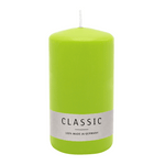 Stumpenkerze aus Paraffin, Limone, WENZEL, 150/80 mm, Brenndauer ca. 73h, selbstverlöschend