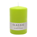 Stumpenkerze aus Paraffin, Limone, WENZEL, 80/60 mm, Brenndauer ca. 22h, selbstverlöschend