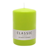 Stumpenkerze aus Paraffin, Limone, WENZEL, 80/60 mm, Brenndauer ca. 22h, selbstverlöschend