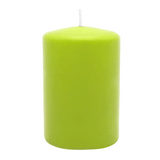 Stumpenkerze aus Paraffin, Limone, WENZEL, 80/60 mm, Brenndauer ca. 22h, selbstverlöschend