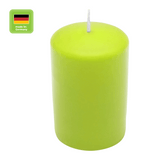 Stumpenkerze aus Paraffin, Limone, WENZEL, 80/60 mm, Brenndauer ca. 22h, selbstverlöschend