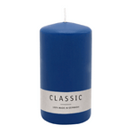 Stumpenkerze aus Paraffin, Nachtblau, WENZEL, 150/80 mm, Brenndauer ca. 73h, selbstverlöschend