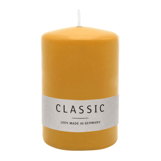 Stumpenkerze aus Paraffin, Natur, WENZEL, 80/60 mm, Brenndauer ca. 22h, selbstverlöschend