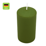 Stumpenkerze aus Paraffin, Olive, Wiedemann, 100/58 mm, Brenndauer ca. 33h