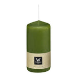 Stumpenkerze aus Paraffin, Olive, Wiedemann, 200/78 mm, Brenndauer ca. 119h