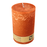 Stumpenkerze aus Paraffin, Orange, Country, 100/150 mm, KERZENFARM HAHN, Brenndauer ca. 88h