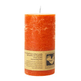 Stumpenkerze aus Paraffin, Orange, Country, 50/90 mm, KERZENFARM HAHN, Brenndauer ca. 29h