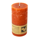 Stumpenkerze aus Paraffin, Orange, Country, 50/90 mm, KERZENFARM HAHN, Brenndauer ca. 29h