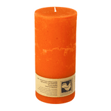 Stumpenkerze aus Paraffin, Orange, Country, 65/135 mm, KERZENFARM HAHN, Brenndauer ca. 54h