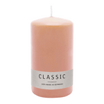 Stumpenkerze aus Paraffin, Peach, WENZEL, 100/60 mm, Brenndauer ca. 29h, selbstverlöschend
