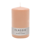 Stumpenkerze aus Paraffin, Peach, WENZEL, 100/70 mm, Brenndauer ca. 34h, selbstverlöschend