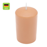 Stumpenkerze aus Paraffin, Peach, WENZEL, 100/70 mm, Brenndauer ca. 34h, selbstverlöschend