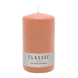 Stumpenkerze aus Paraffin, Peach, WENZEL, 120/80 mm, Brenndauer ca. 56h, selbstverlöschend