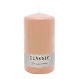 Stumpenkerze aus Paraffin, Peach, WENZEL, 130/70 mm, Brenndauer ca. 47h, selbstverlöschend