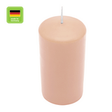 Stumpenkerze aus Paraffin, Peach, WENZEL, 130/70 mm, Brenndauer ca. 47h, selbstverlöschend