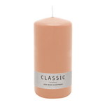 Stumpenkerze aus Paraffin, Peach, WENZEL, 150/70 mm, Brenndauer ca. 56h, selbstverlöschend