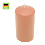 Stumpenkerze aus Paraffin, Peach, WENZEL, 150/70 mm, Brenndauer ca. 56h, selbstverlöschend