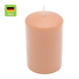 Stumpenkerze aus Paraffin, Peach, WENZEL, 80/60 mm, Brenndauer ca. 22h, selbstverlöschend