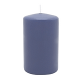 Stumpenkerze aus Paraffin, Polarblau, WENZEL, 100/70 mm, Brenndauer ca. 34h, selbstverlöschend