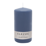 Stumpenkerze aus Paraffin, Polarblau, WENZEL, 120/60 mm, Brenndauer ca. 37h, selbstverlöschend
