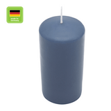 Stumpenkerze aus Paraffin, Polarblau, WENZEL, 120/60 mm, Brenndauer ca. 37h, selbstverlöschend