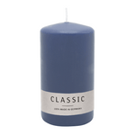 Stumpenkerze aus Paraffin, Polarblau, WENZEL, 130/70 mm, Brenndauer ca. 47h, selbstverlöschend