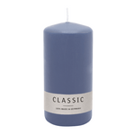 Stumpenkerze aus Paraffin, Polarblau, WENZEL, 150/70 mm, Brenndauer ca. 56h, selbstverlöschend