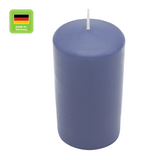 Stumpenkerze aus Paraffin, Polarblau, WENZEL, 150/70 mm, Brenndauer ca. 56h, selbstverlöschend
