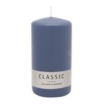 Stumpenkerze aus Paraffin, Polarblau, WENZEL, 150/80 mm, Brenndauer ca. 73h, selbstverlöschend