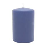 Stumpenkerze aus Paraffin, Polarblau, WENZEL, 80/60 mm, Brenndauer ca. 22h, selbstverlöschend