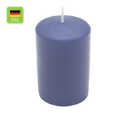 Stumpenkerze aus Paraffin, Polarblau, WENZEL, 80/60 mm, Brenndauer ca. 22h, selbstverlöschend