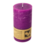 Stumpenkerze aus Paraffin, Purple, Country, 50/90 mm, KERZENFARM HAHN, Brenndauer ca. 29h